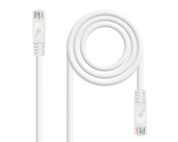 CABLE DE RED LATIGUILLO RJ45 UTP CAT6A AWG24 2 M BLANCO NANOCABLE