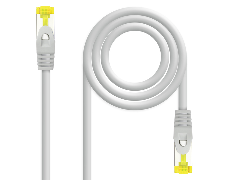 CABLE DE RED LATIGUILLO RJ45 SFTP CAT6A AWG26 1 M GRIS NANOCABLE
