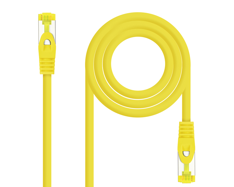 CABLE DE RED LATIGUILLO RJ45 SFTP CAT6A AWG26 2 M AMARILLO NANOCABLE