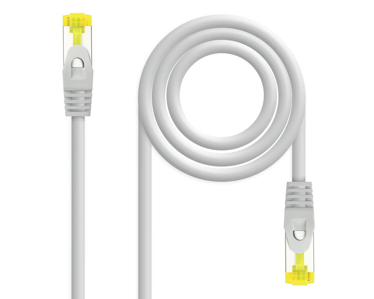 CABLE DE RED LATIGUILLO RJ45 SFTP CAT6A AWG26 10 M GRIS NANOCABLE