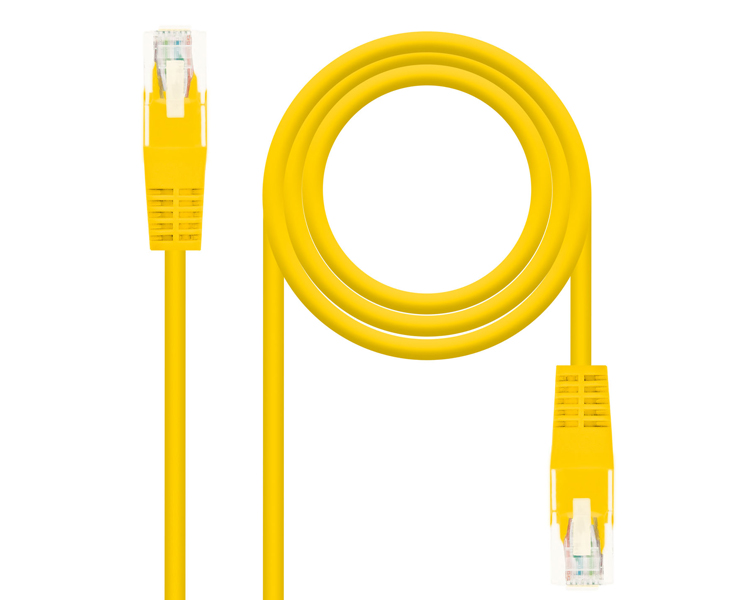 CABLE DE RED LATIGUILLO RJ45 UTP CAT6 AWG24 2 M AMARILLO NANOCABLE