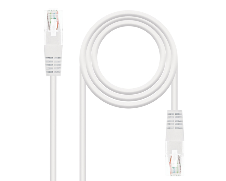 CABLE DE RED LATIGUILLO RJ45 UTP CAT6 AWG24 2 M BLANCO NANOCABLE