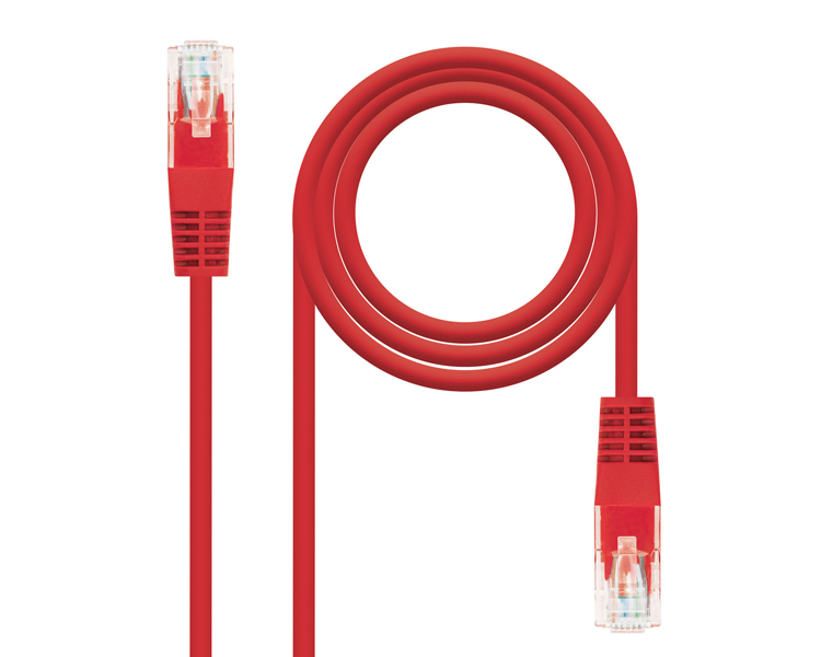 CABLE DE RED LATIGUILLO RJ45 UTP CAT6 AWG24 2 M ROJO NANOCABLE