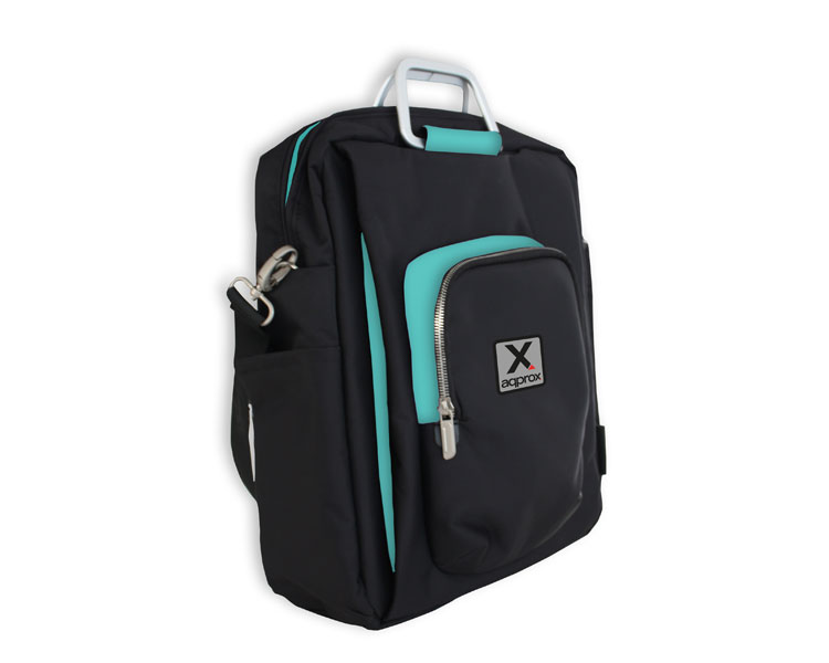 MALETIN VERTICAL 15.6'' NEGRO/AZUL APPROX