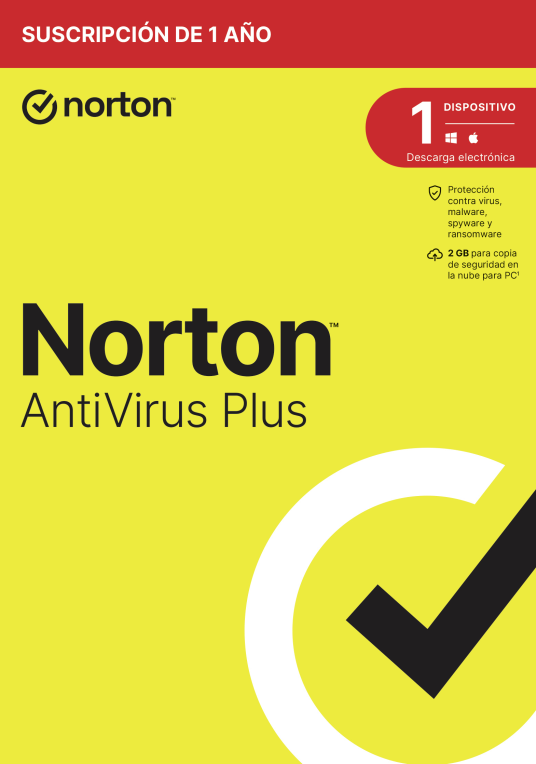 NORTON ANTIVIRUS PLUS 2GB ES 1 USER 1 DEVICE 12MO