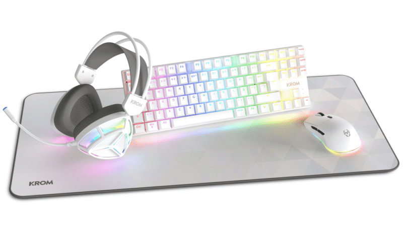 PACK KROM 4 EN 1 RGB KLASS GAMING COMBO BLANCO