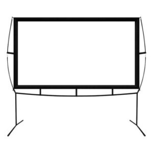 PANTALLA MURAL PORTATIL APPROX 120" 273x158 cm MARCO PLEGABLE DE HIERRO PROYECCION DE DOBLE CARA BOL