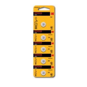 PILAS CR2025 KODAK KDCR20255 BOTON LITIO 3V PACK 5 UNIDADES (ecotasa incl)
