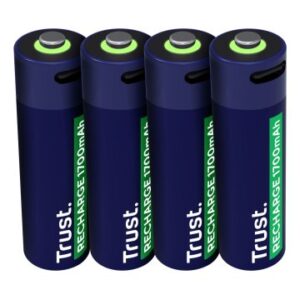 PILAS AA RECARGABLE TRUST USB-C 1700 mAh PACK 4 UNIDADES 25631