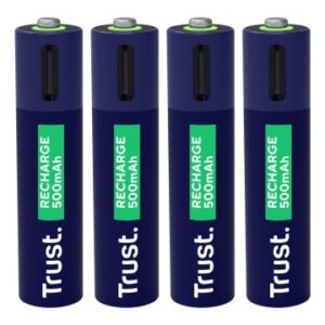 PILAS AAA RECARGABLE TRUST USB-C AAA 500 mAh PACK 4 UNIDADES 25671