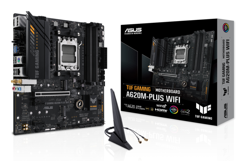 PLACA BASE ASUS TUF GAMING A620M-PLUS WIFI  AM5 MATX 4XDDR5