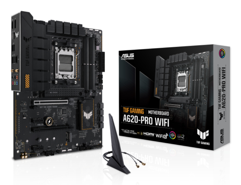 PLACA BASE ASUS TUF GAMING A620M-PRO WIFI AM5 MATX 4XDDR5
