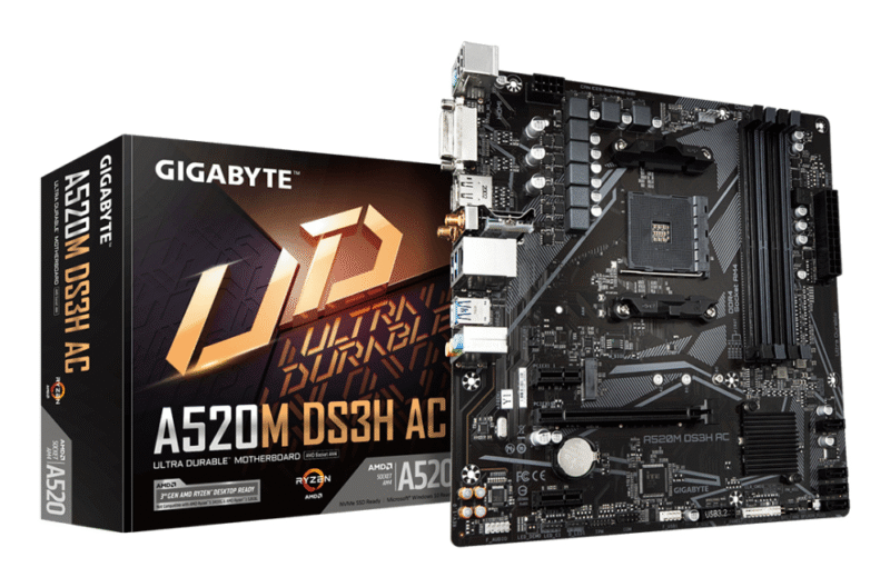 PLACA BASE GIGABYTE A520M DS3H AC 1.4 AM4 MATX 4X DDR40765441766433