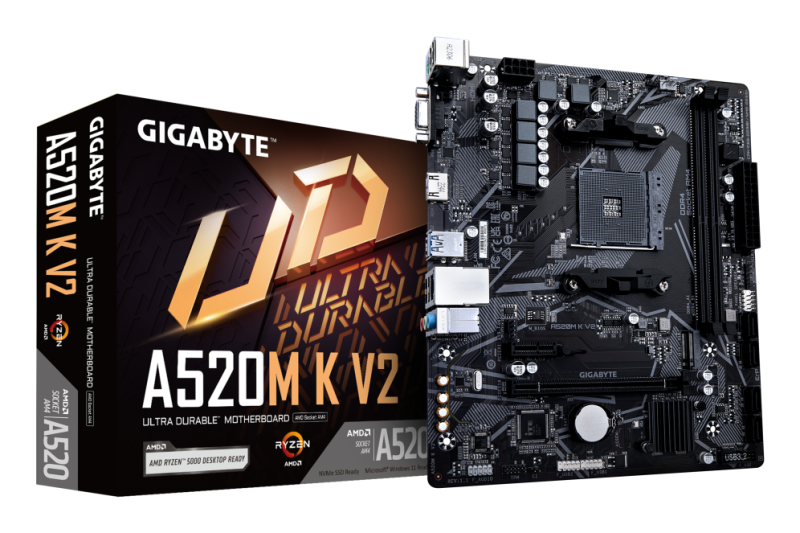 PLACA BASE GIGABYTE A520M K V2 AM4 MATX 2XDDR4