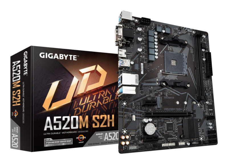 PLACA BASE GIGABYTE A520M S2H AM4 MATX 2XDDR4