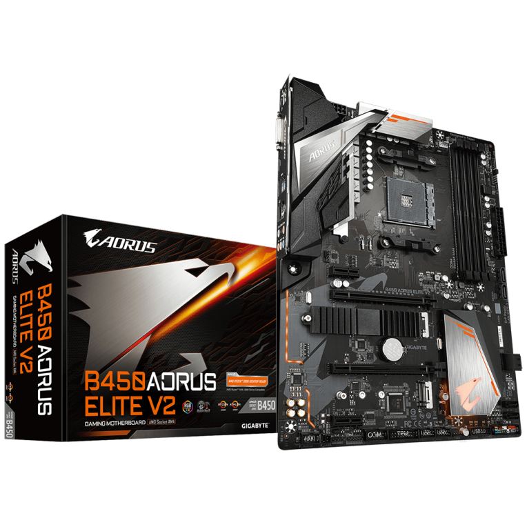 PLACA BASE GIGABYTE B450 AORUS ELITE V2 AM4 ATX 4XDDR4