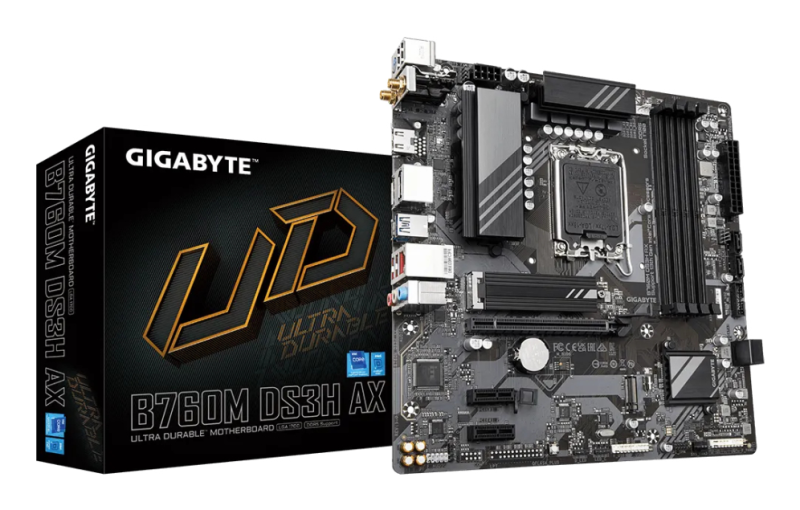 PLACA BASE GIGABYTE B760M DS3H AX G12 1700 MATX 4XDDR5