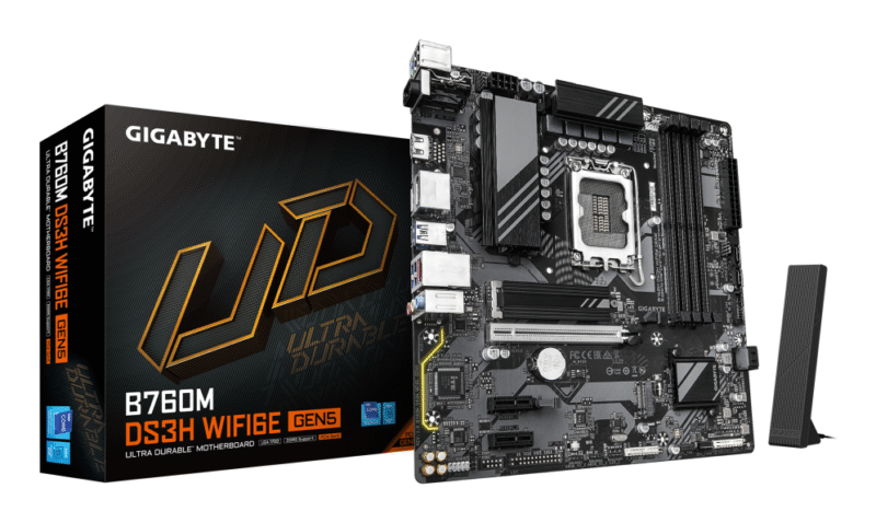 PLACA BASE GIGABYTE B760M DS3H WF6E GEN 5 1700 MATX 4XDDR5