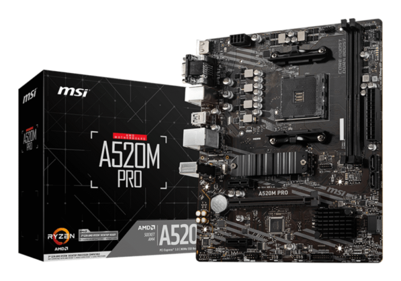 PLACA BASE MSI A520M PRO AM4 MATX 2XDDR4