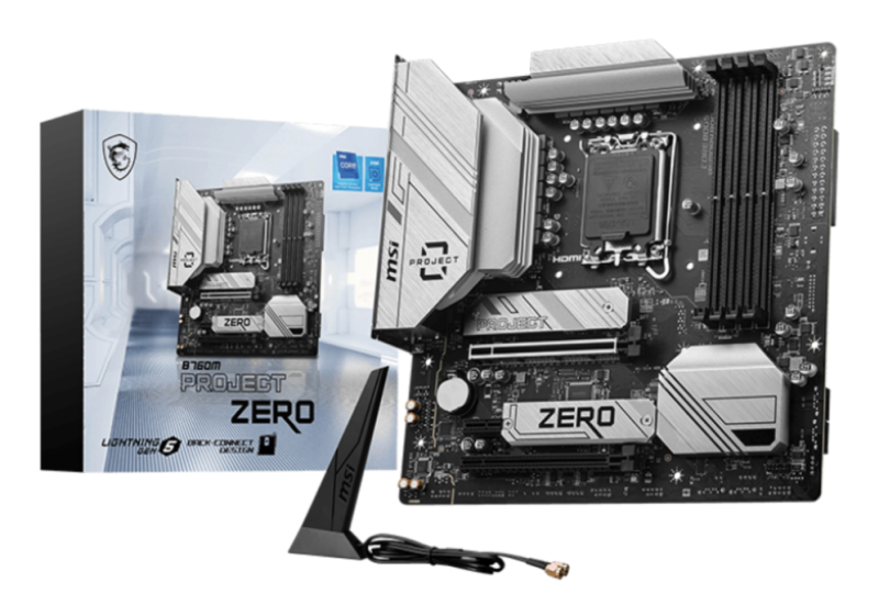 PLACA BASE MSI B760M PROJECT ZERO 1700 MATX 4XDDR5