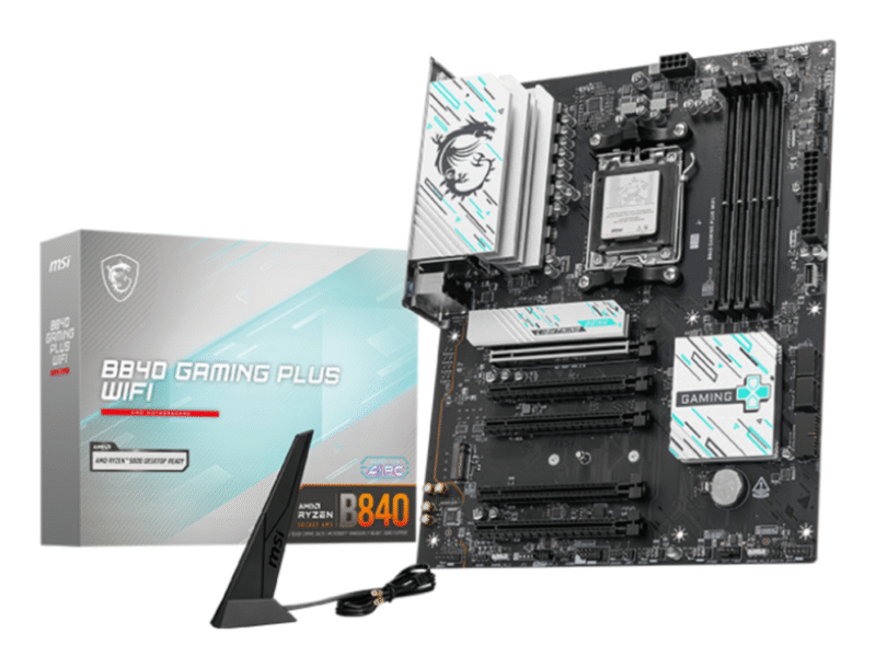 PLACA BASE MSI B840 GAMING PLUS WIFI PCI-E 16x Gen4, M.2 Gen4