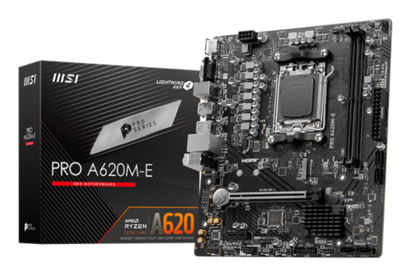 PLACA BASE MSI PRO A620M-E AM5 MATX 2XDDR5