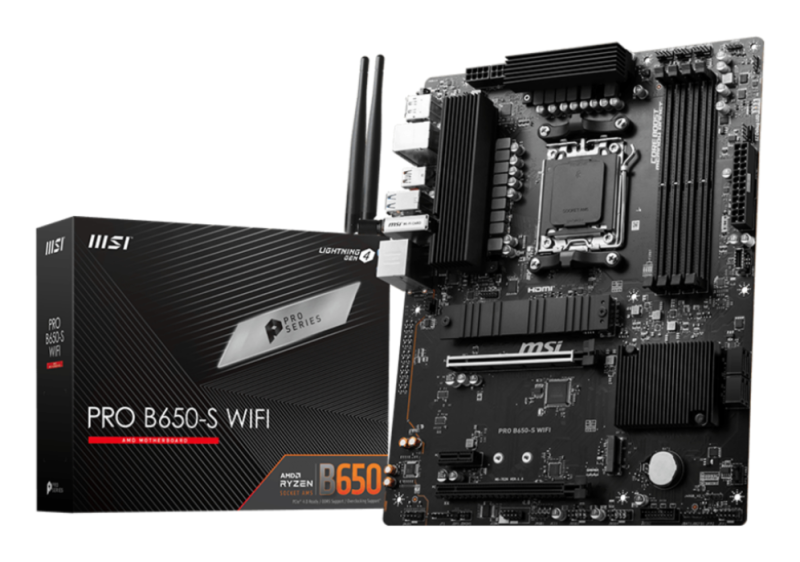 PLACA BASE MSI PRO B650-S WIFI AM5 ATX 4XDDR5