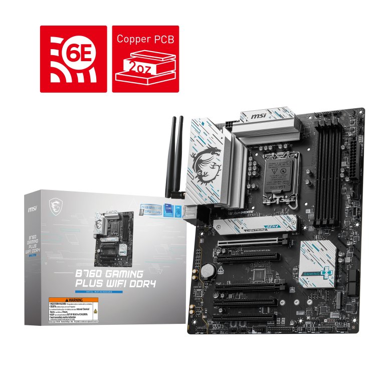 PLACA BASE MSI PRO B760 GAMING PLUS WIFI 1700 ATX 4XDDR4