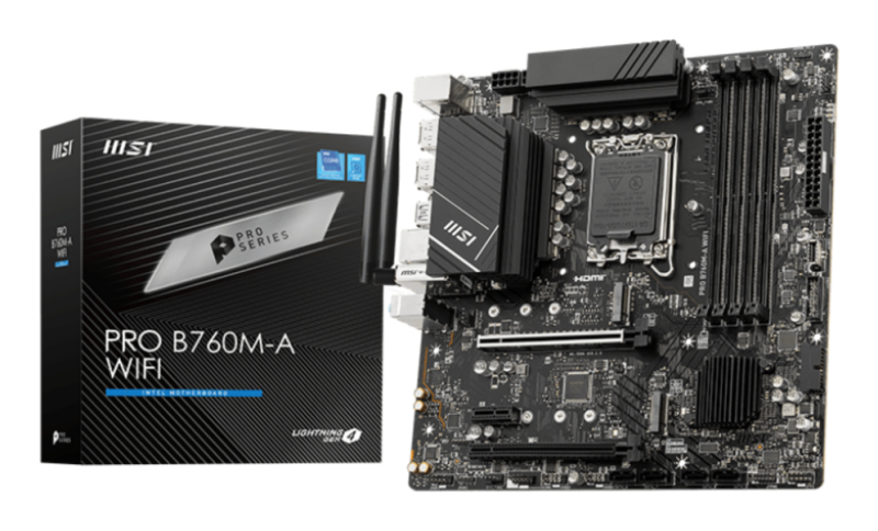 PLACA BASE MSI PRO B760M-A WIFI 1700 MATX 4XDDR5