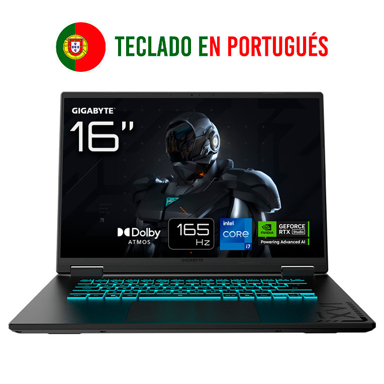 PORTATIL GIGABYTE GAMING A16 CWHI3PT864SD I7-13620H 32GB 1TB RTX5070 16" FreeDOS