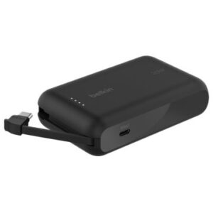 POWERBANK BELKIN BPB021HQBK BOOSTCHARGE 10,000 MAH CON CABLE INTEGRADO CHARGE USB-C 20W NEGRO