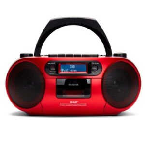 RADIO CD BLUETOOTH PORTABLE AIWA BOOMBOX BBTC-660DAB RED RADIO 6W RMS BT RADIO FM MP3 CASETES USB Y