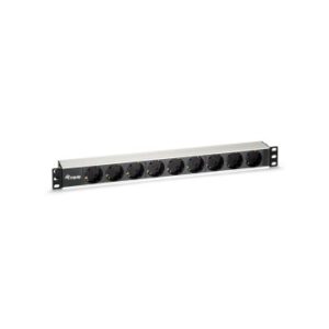 REGLETA ALIMENTACION ALUMINIO RACK 19" 1U 9 TOMAS