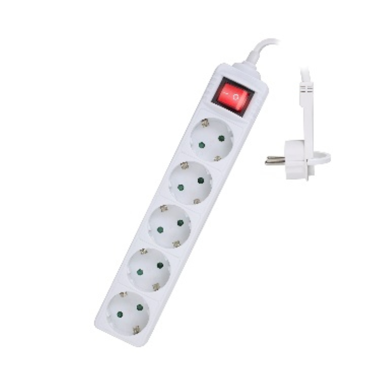 REGLETA EWENT 5 TOMAS SHUKO 16A ENCHUFE PLANO BLANCO