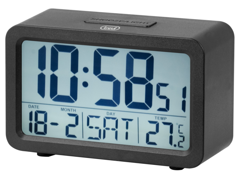 RELOJ DESPERTADOR TREVI SLD 3P60 DIGITAL ALARM CLOCK BLACK
