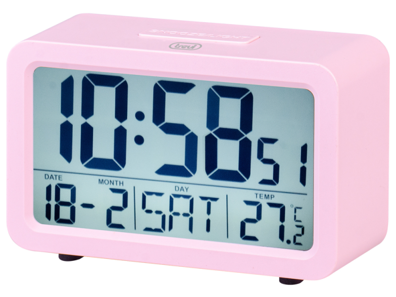 RELOJ DESPERTADOR TREVI SLD 3P60 DIGITAL ALARM CLOCK PINK