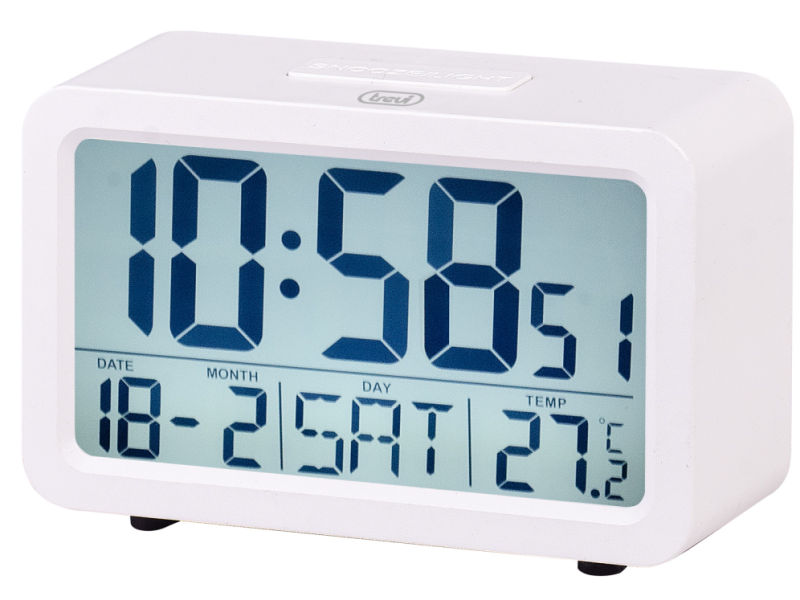 RELOJ DESPERTADOR TREVI SLD 3P60 DIGITAL ALARM CLOCK WHITE