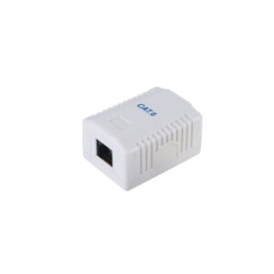 ROSETA DE SUPERFICIE CATEGORIA 6 1 HEMBRA RJ45 COLOR BLANCO