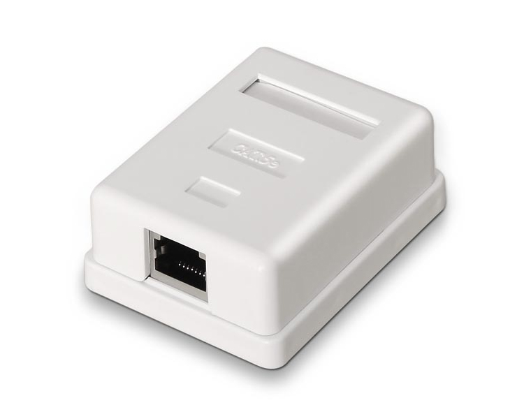 ROSETA DE SUPERFICIE RJ45 CAT.6 FTP 1 BLANCO NANOCABLE