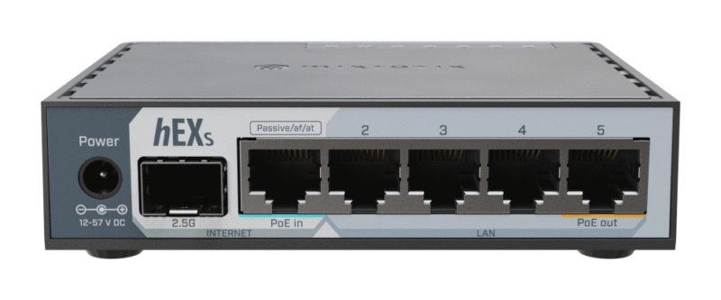 Mikrotik E60iUGS hEX Router 5xGbE PoE-I/O 1x2.5SFP