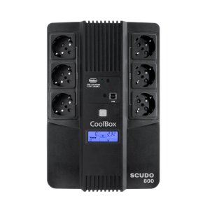 COOLBOX SAI SCUDO3 800VA/480W CON PANTALLA  LCD