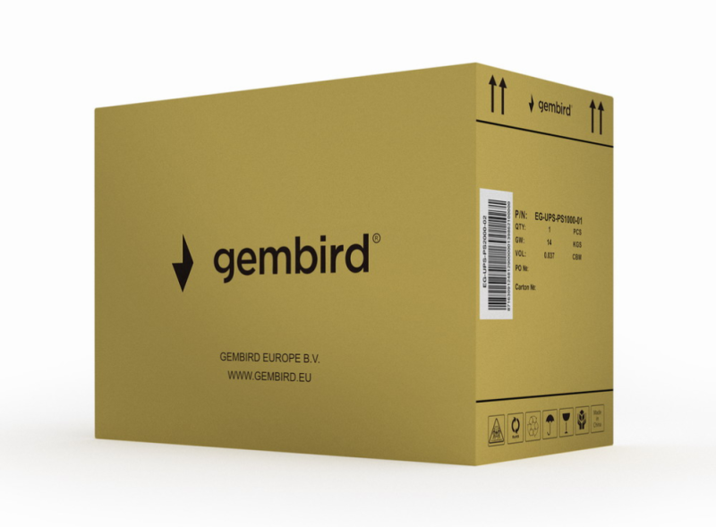 SAI GEMBIRD ONDA SENOIDAL 2000 VA DISPLAY LCD 2 SCHUKO 3 SALI C13 USB NEGRO