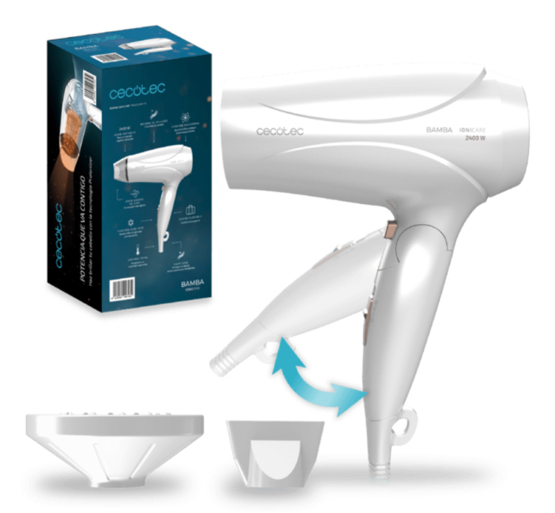 SECADOR CECOTEC 04743 BAMBA IONICARE TRAVELWH