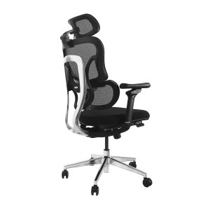 SILLA DE OFICINA ERGONOMICA EQUIP 651053 PREMIUM COLOR NEGRO TAPICERIA MALLA 5 POSICIONES