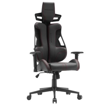SILLA ERGONOMICA MARS GAMING  MGCELITEBR CUERO PU PISTON DE GAS CLASE 4 MAS 150Kg NEGRO COSTURAS ROJ