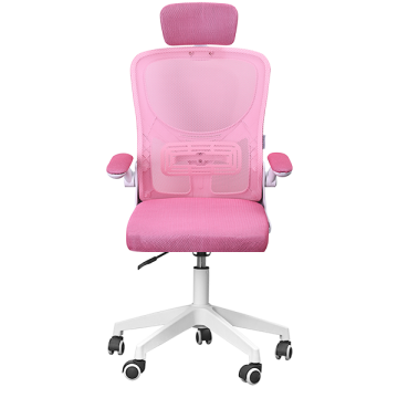SILLA ERGONOMICA MARS GAMING MGCERGOPLUSWPK ROSA Y BLANCO MALLA TRANSPIRABLE REPOSACABEZAS