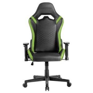 SILLA GAMER MARS GAMING MGCPROBG NEGRA CON DETALLE VERDES BRAZOS REGULABLES EN ALTURA RECLINABLE 135