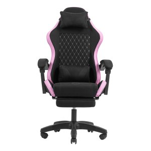 SILLA GAMER MARS GAMING MGCXFGRBL NEGRA Y ROSA RECLINABLE REPOSABRAZOS AJUSTABLE REPOSAPIES COJINES