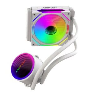 SISTEMA DE REFRIGERACION LIQUIDA KEEP OUT XWC-120W ARGB INTEL Y AMD VENTILADOR 1x120mm COLOR BLANCO