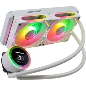 SISTEMA DE REFRIGERACION LIQUIDA KEEP OUT XWC-240 PRO ARGB INTEL Y AMD VENT. 2x120mm DISPLAY TEMP